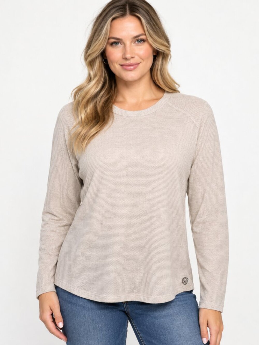 Allbirds Womens Medium Ivory Natural Run Wool Blend Long Sleeve T Shirt Tee M